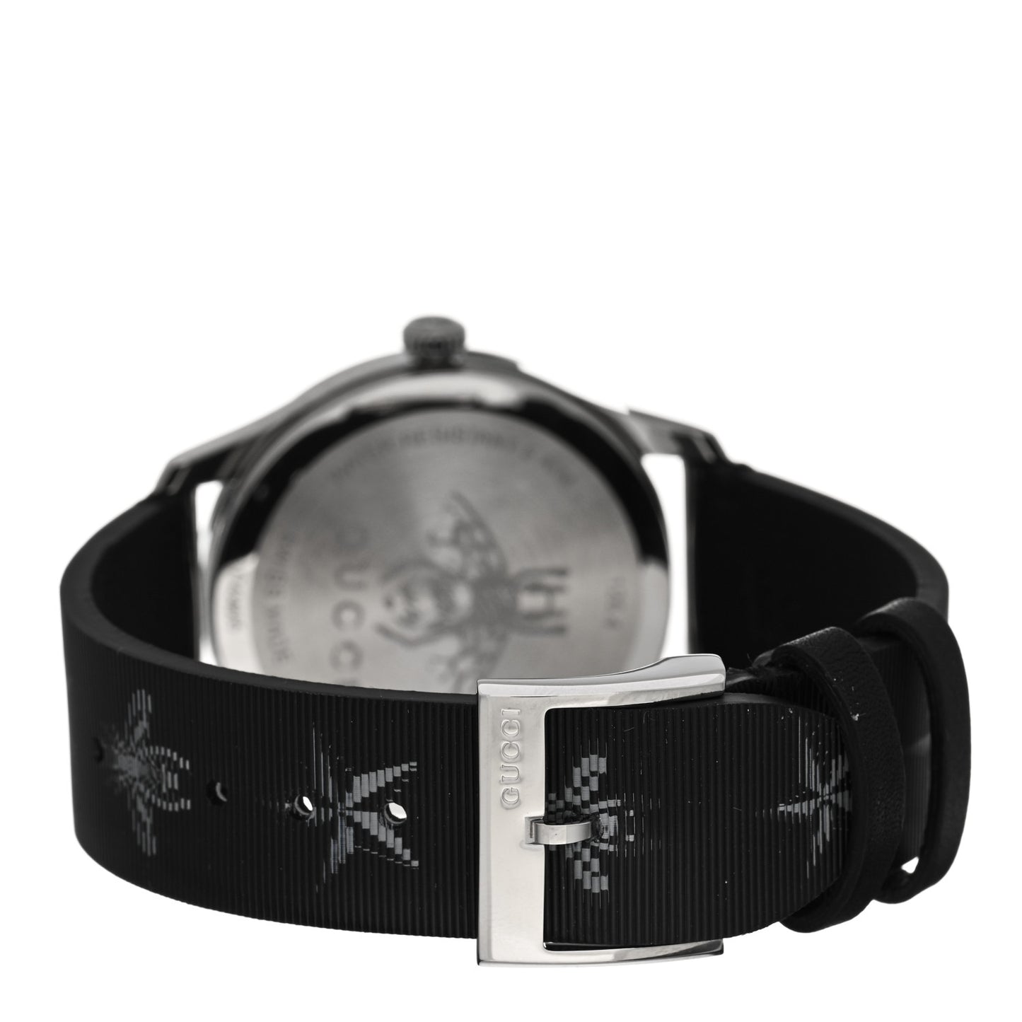 Stainless Steel Calfskin 38mm G-Timeless Bee Star Hologram Quartz Watch Black