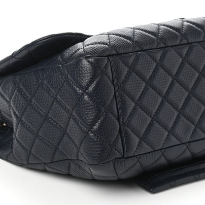 Chanel Calfskin Quilted Small XXL Travel Flap Bag Navy 9 of 10