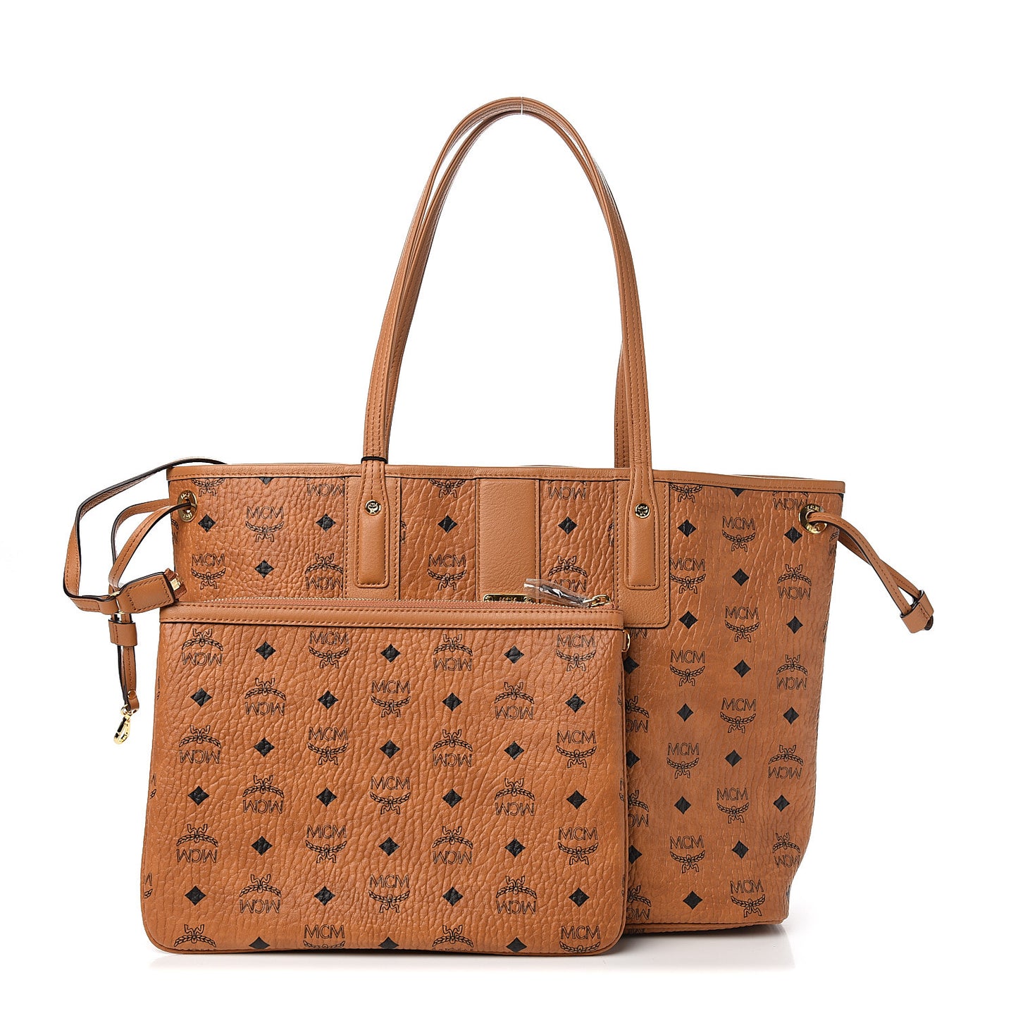 Visetos Medium Liz Reversible Shopper Tote Cognac
