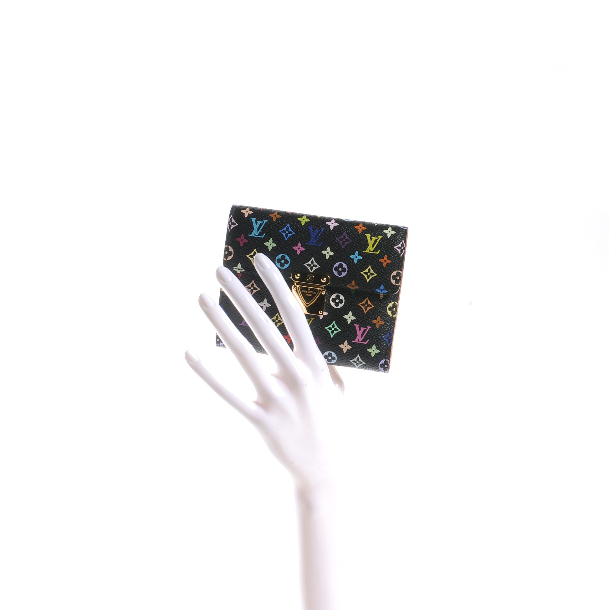 Louis Vuitton Monogram Multicolor Koala Wallet Black 2 of 8