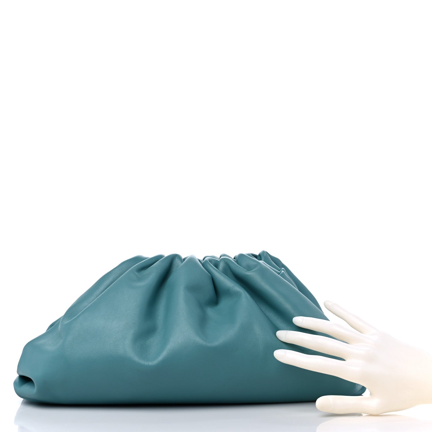Bottega Veneta Smooth Butter Calf The Pouch Oversized Clutch Linoleum 2 of 11