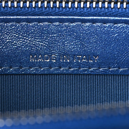 Chanel Iridescent Aged Calfskin Chevron Quilted Small Gabrielle Clutch With Chain Blue 7 of 11