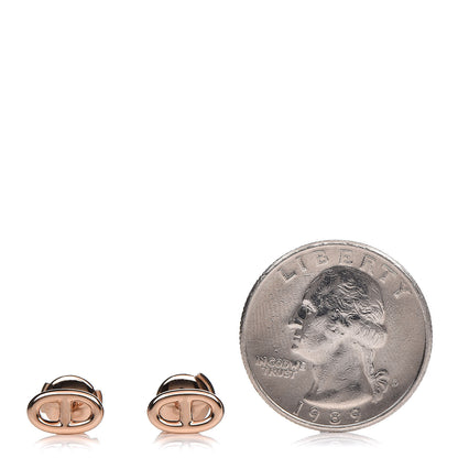Hermes 18K Rose Gold TPM Farandole Stud Earrings 2 of 5