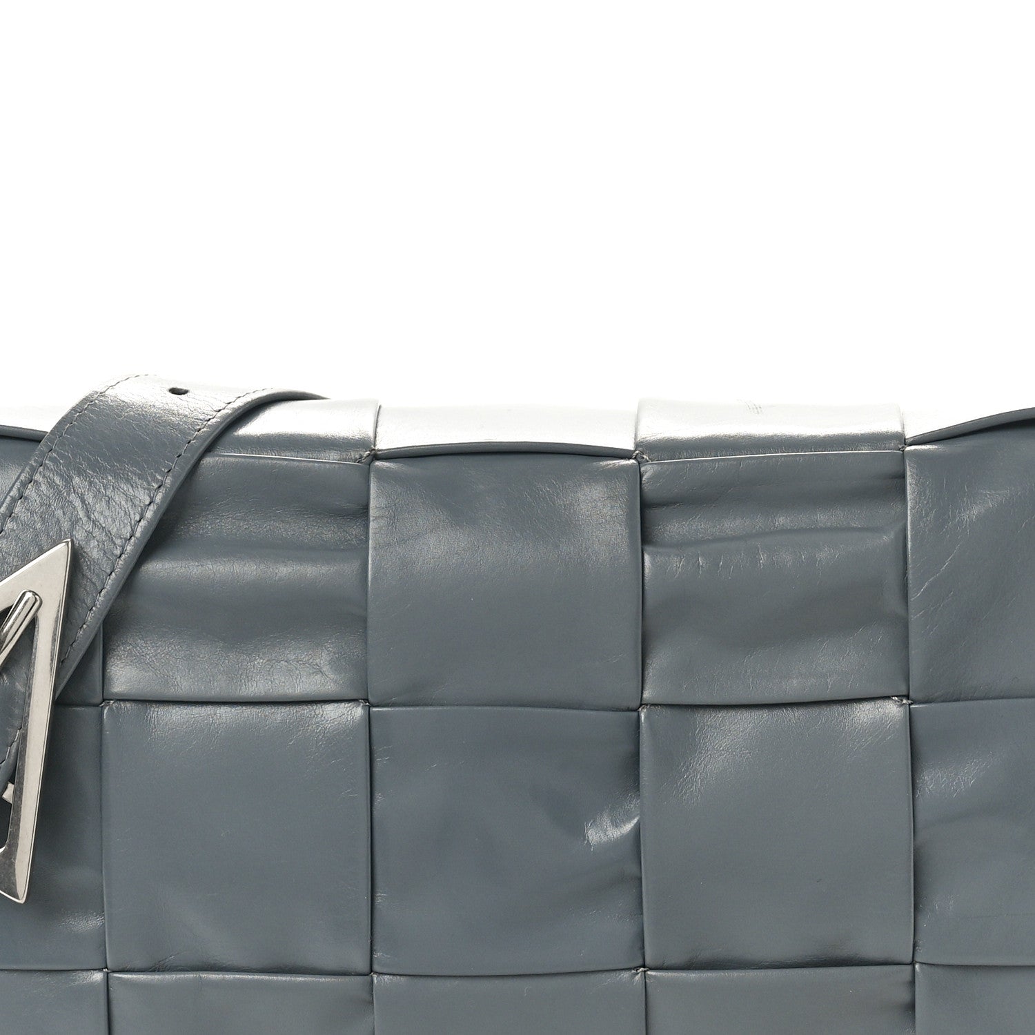 Bottega Veneta Paper Calfskin Maxi Intreccio Cassette Crossbody Bag Thunder 6 of 8
