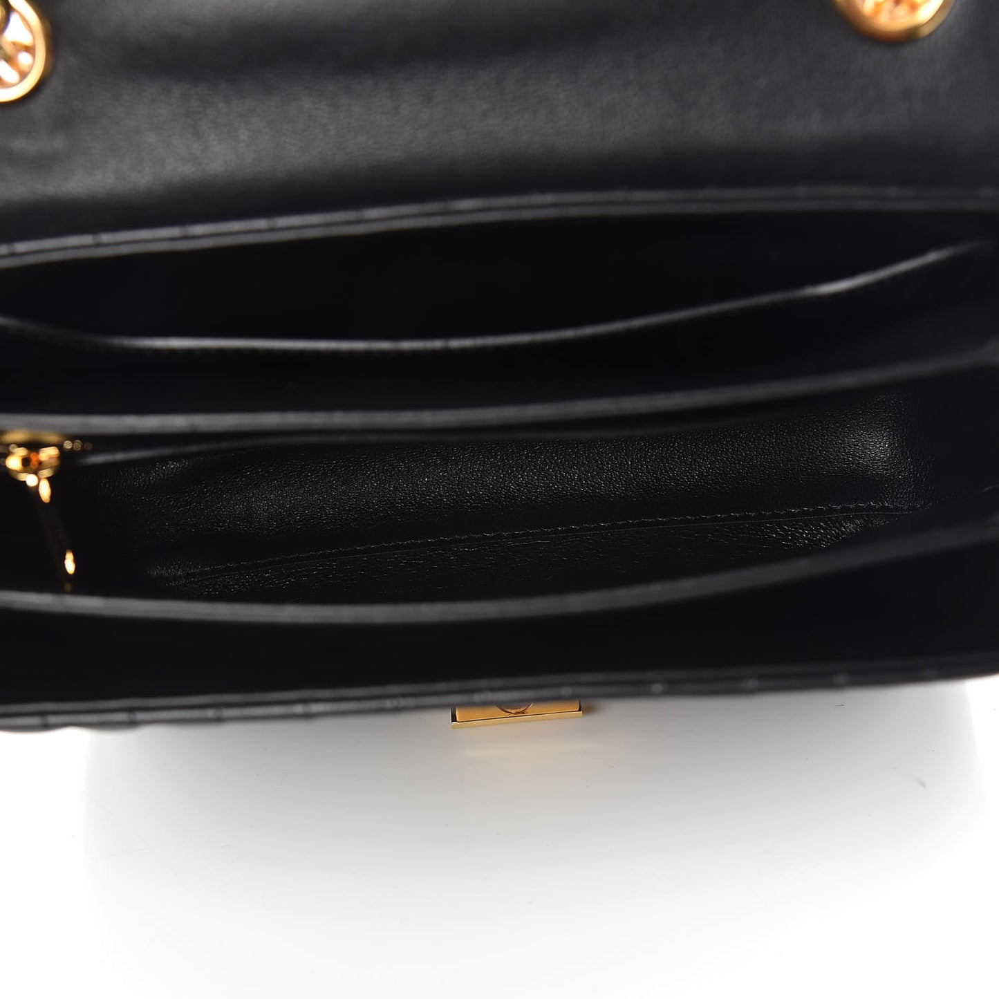 Calfskin Quilted Medium C Bag Black