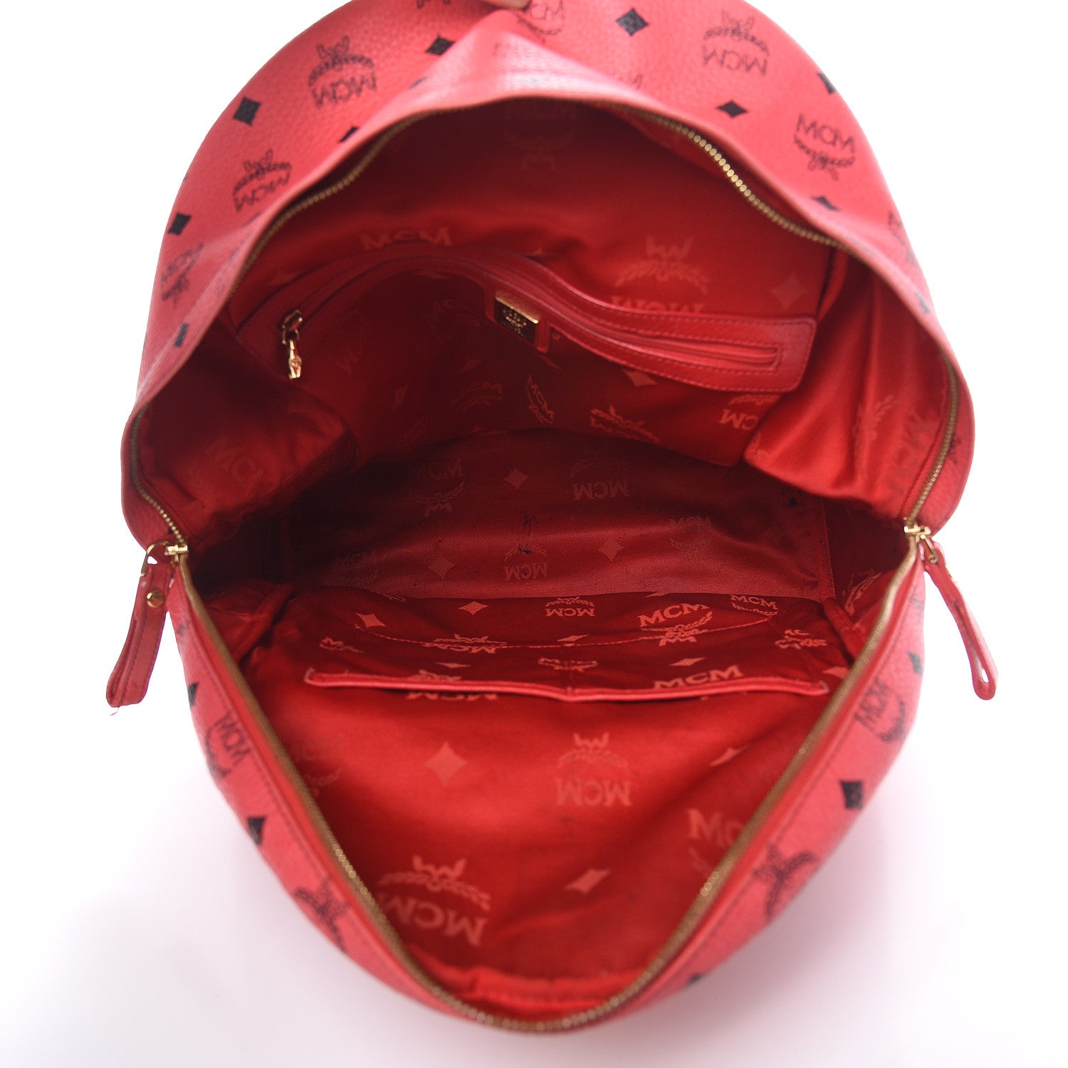 MCM Visetos Medium Sprinkle Stud Stark Backpack Corail 5 of 25