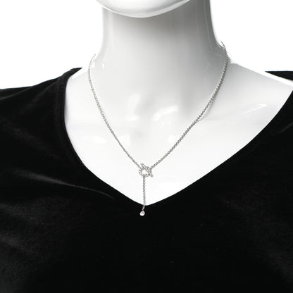 Hermes 18K White Gold Diamond Finesse Lariat Necklace 2 of 6