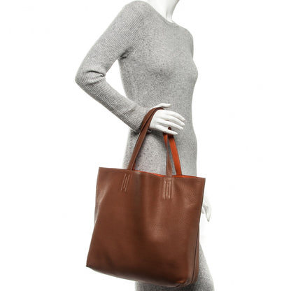 Hermes Taurillon Clemence Double Sens 36 Reversible Tote Gold Orange 2 of 17