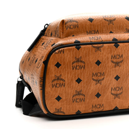 MCM Visetos Small Stark Backpack Cognac Black 15 of 20