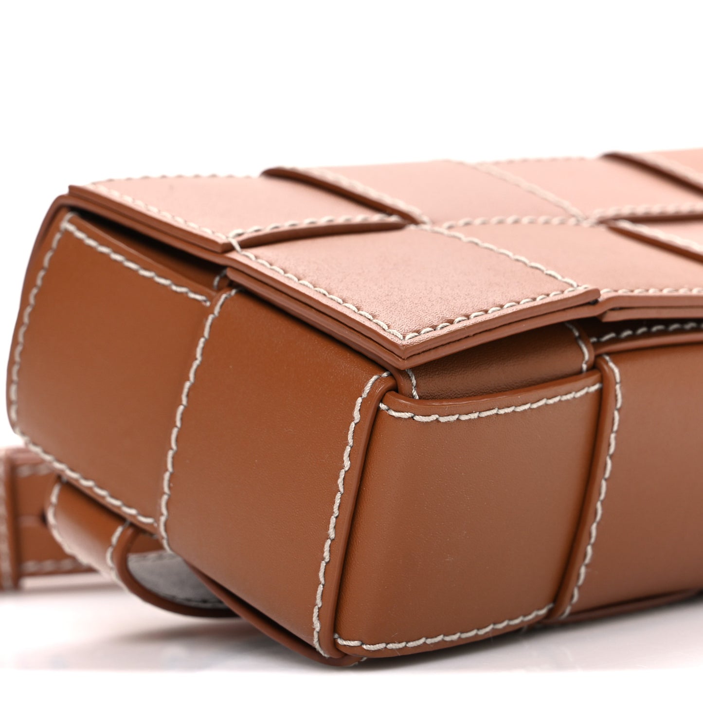 Calfskin Maxi Intreccio Mini Cassette Belt Bag Wood