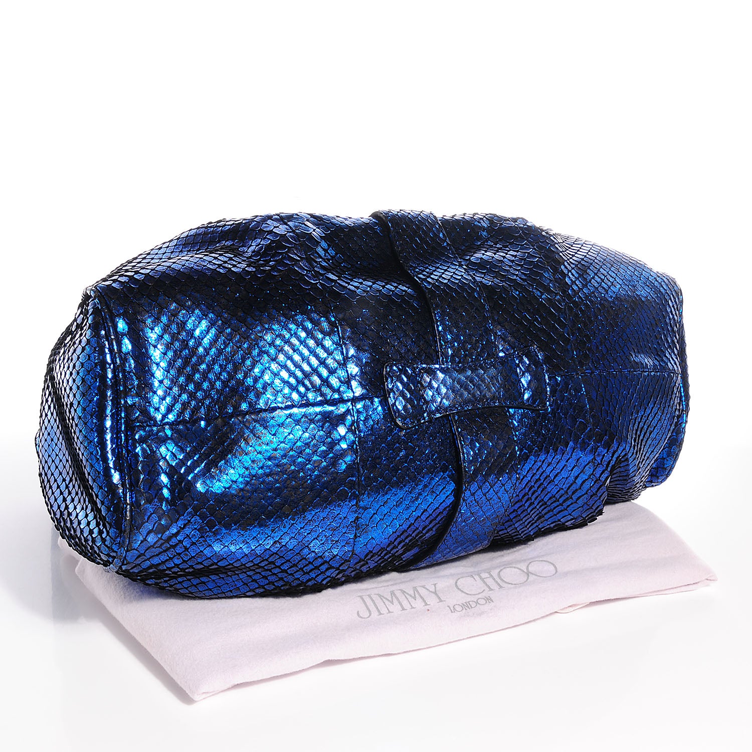 Jimmy Choo Metallic Python Ramona Blue 4 of 9