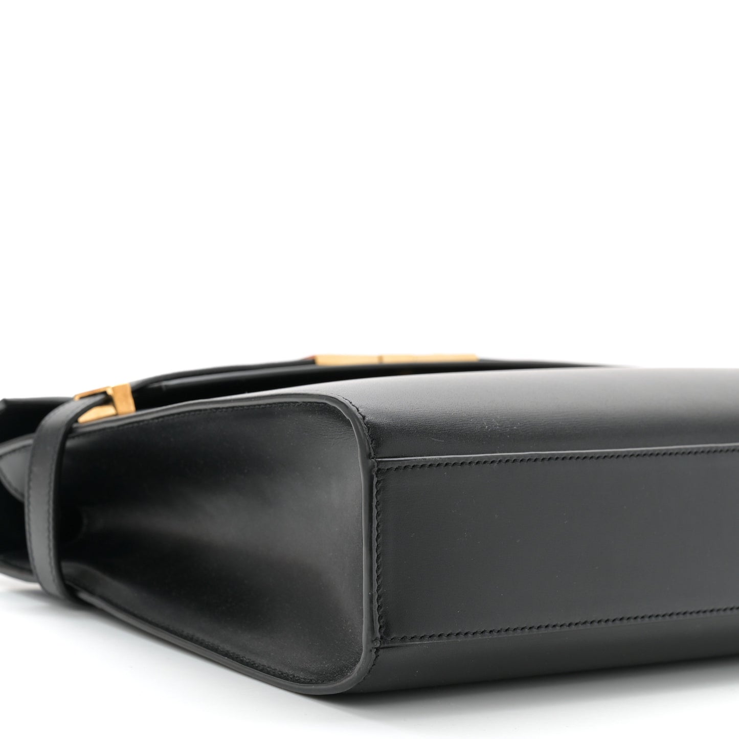 Smooth Calfskin Manhattan Shoulder Bag Black