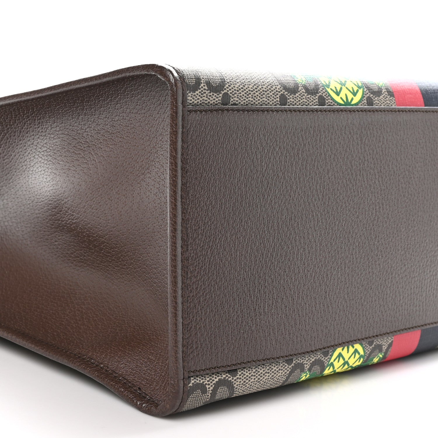 Gucci Maxi GG Supreme Monogram Pineapple Textured Dollar Calfskin Medium Retro Interlocking G Tote Bag Beige Ebony Green Pink New Acero 9 of 10