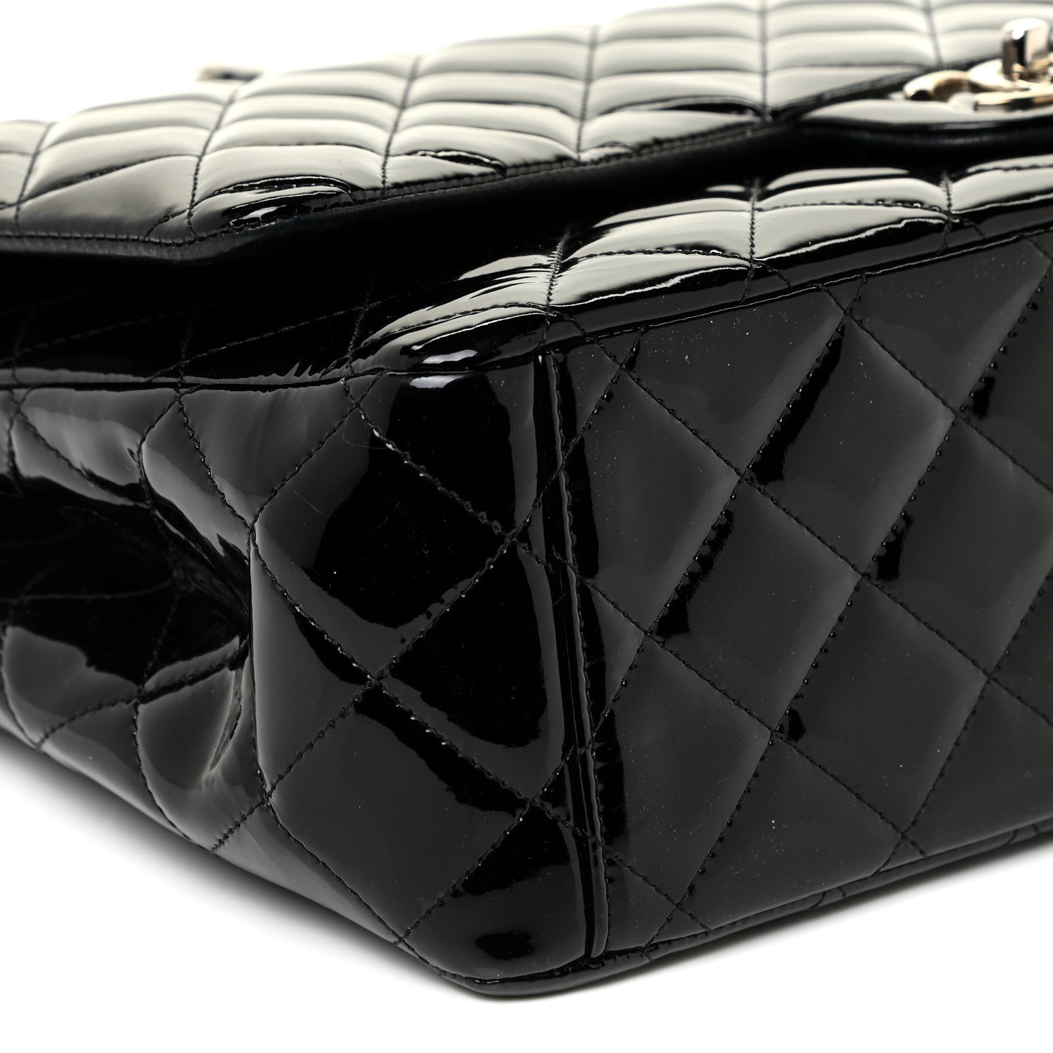 Chanel Patent Quilted Maxi Double Flap Black 8 of 25
