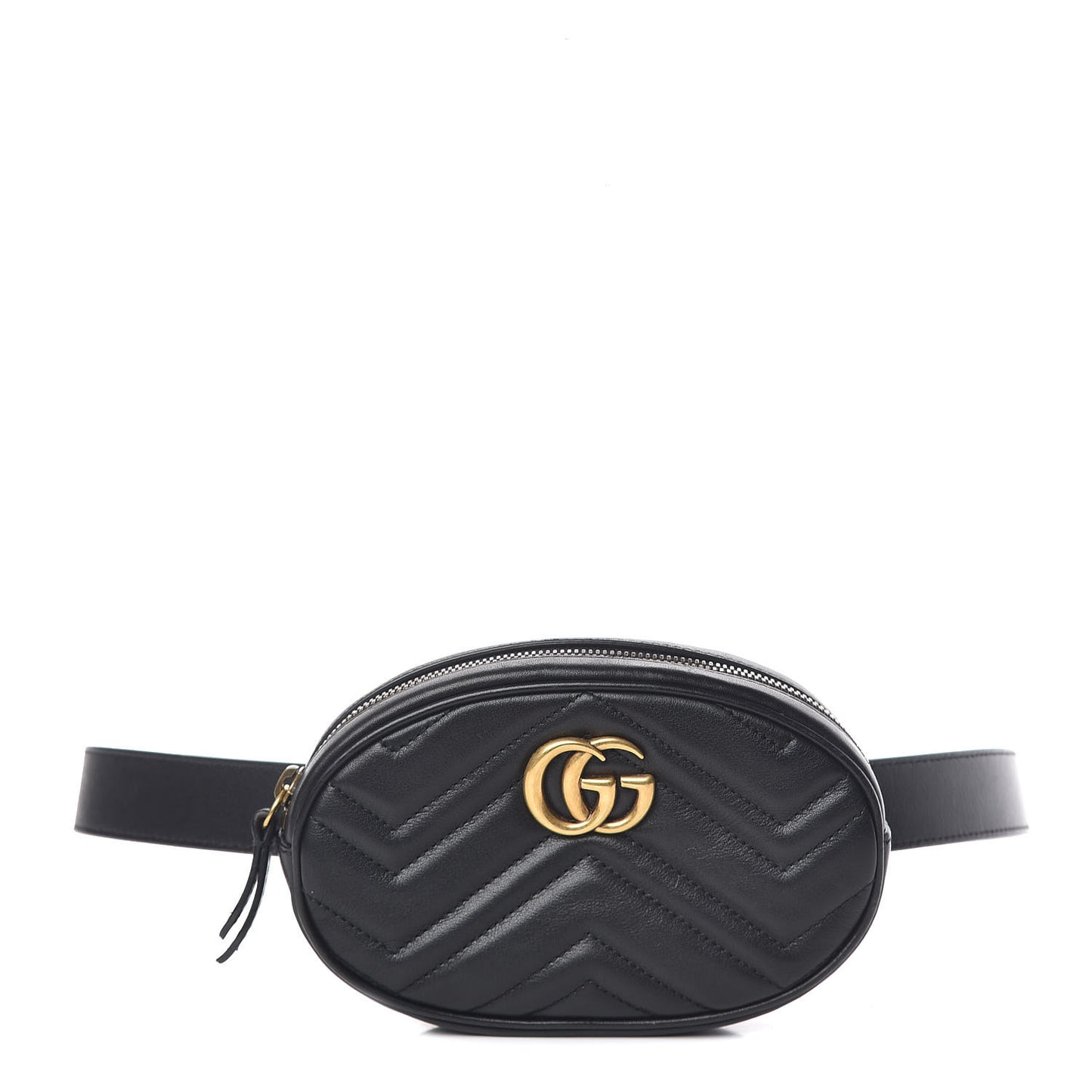 Calfskin Matelasse GG Marmont Belt Bag 85 34 Black