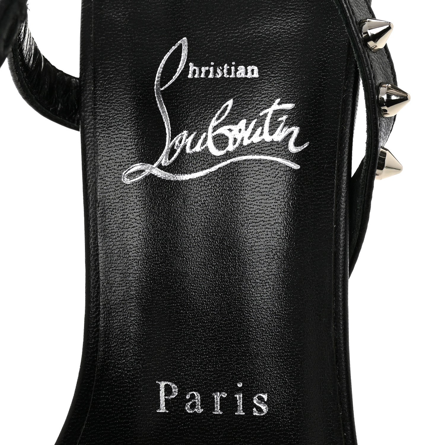 Christian Louboutin Nappa Rosa Condorapik 85 Spike Sandals 39 Black 7 of 7