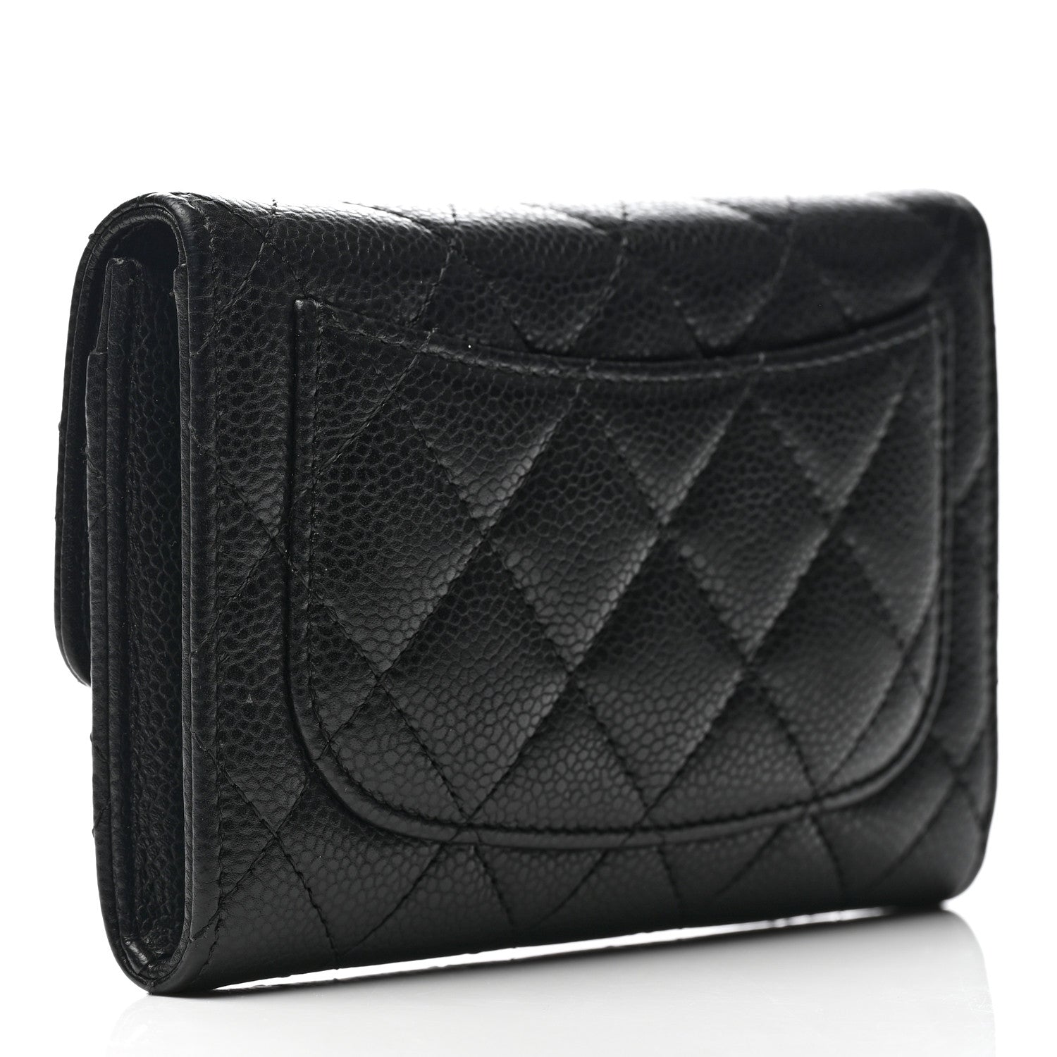Chanel Caviar Quilted Small Flap Wallet Black 3 of 8