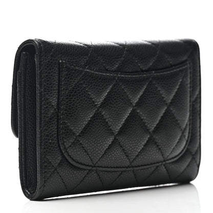 Chanel Caviar Quilted Small Flap Wallet Black 3 of 8