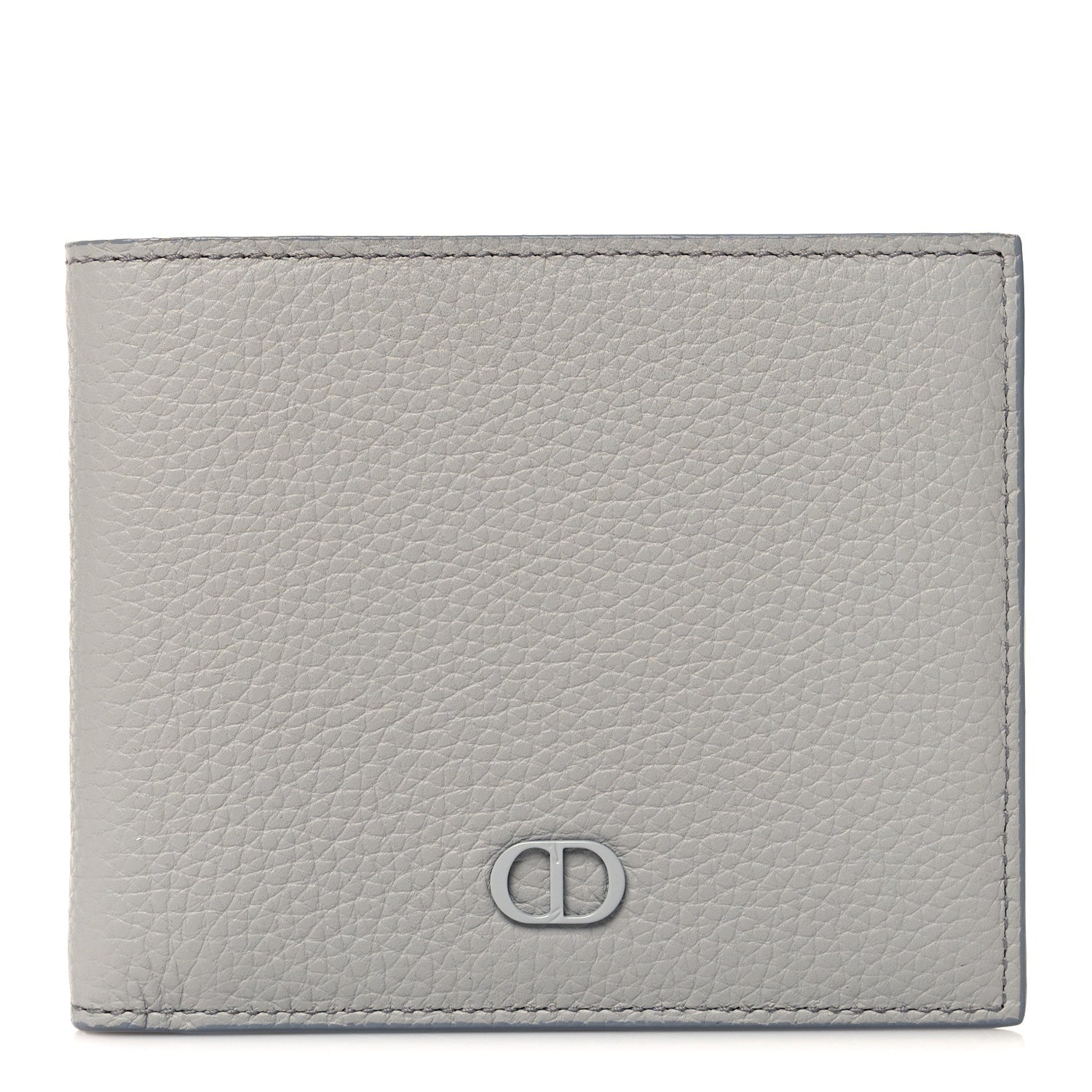 Christian Dior Grained Calfskin CD Icon Bifold Wallet Deep Grey 1 of 7