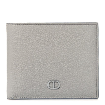 Christian Dior Grained Calfskin CD Icon Bifold Wallet Deep Grey 1 of 7