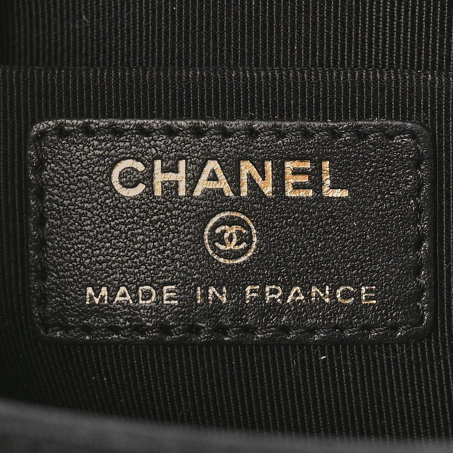 Chanel Lambskin Coco Charms Quilted Pouch Bag Black 6 of 9