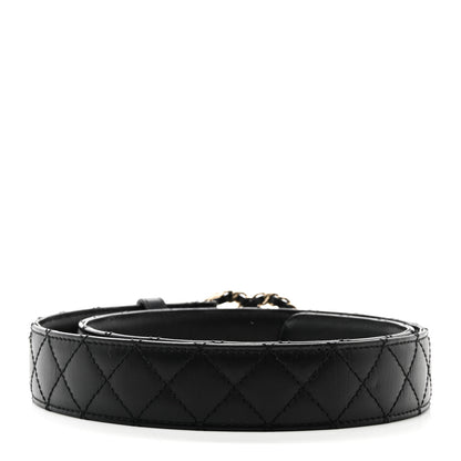 Chanel Calfskin Quilted CC Chain Belt 85 34 Black 2 of 8