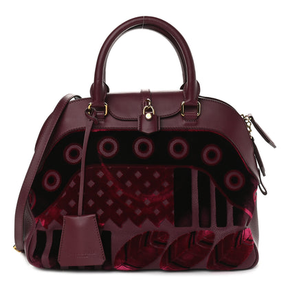 Burberry Calfskin Velvet Large Milverton Satchel Elderberry 1 of 11