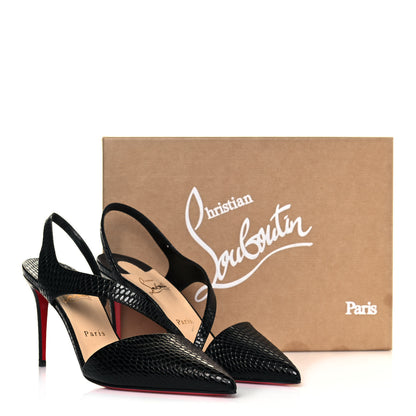 Christian Louboutin Calfskin Brandina 85 Slingback Pumps 40.5 Black 9 of 9