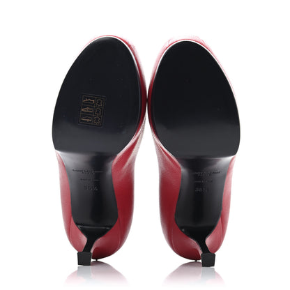 Saint Laurent Vernigolf Tribtoo Platform 80 Pumps 35.5 Red 4 of 4