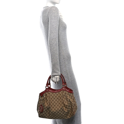 Gucci Monogram Medium Sukey Tote Dark Red 2 of 10
