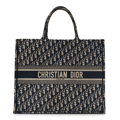 Christian Dior Oblique Large Book Tote Blue Multicolor 1 of 12