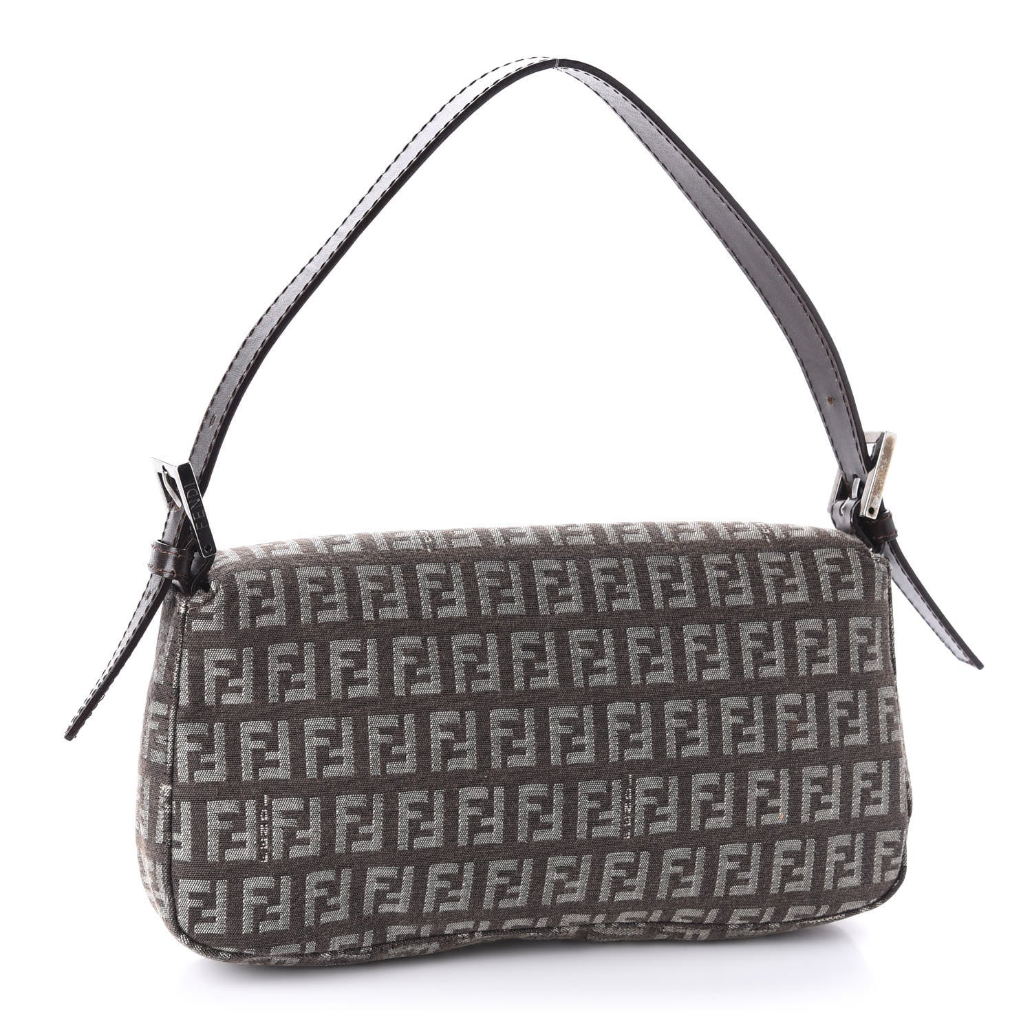 Fendi Zucchino Vitello Baguette Testa di Moro Beige 3 of 9