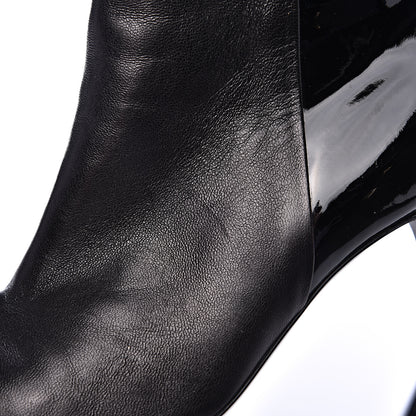 Chanel Patent Cap Toe Booties 38.5 Black 9 of 14