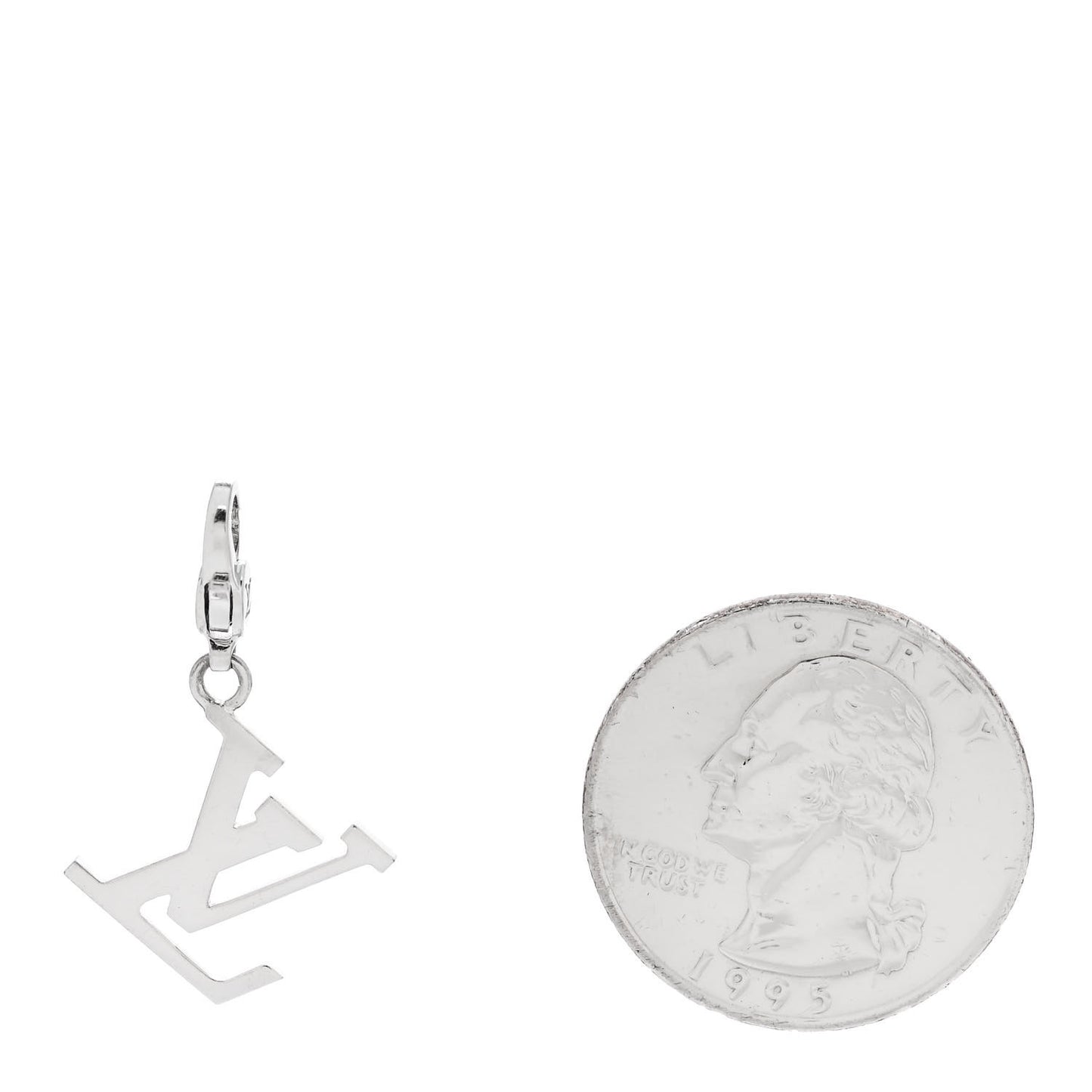 18k White Gold LV Initiales Charm