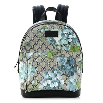 Gucci GG Supreme Monogram Blooms Small Day Backpack Blue 1 of 14
