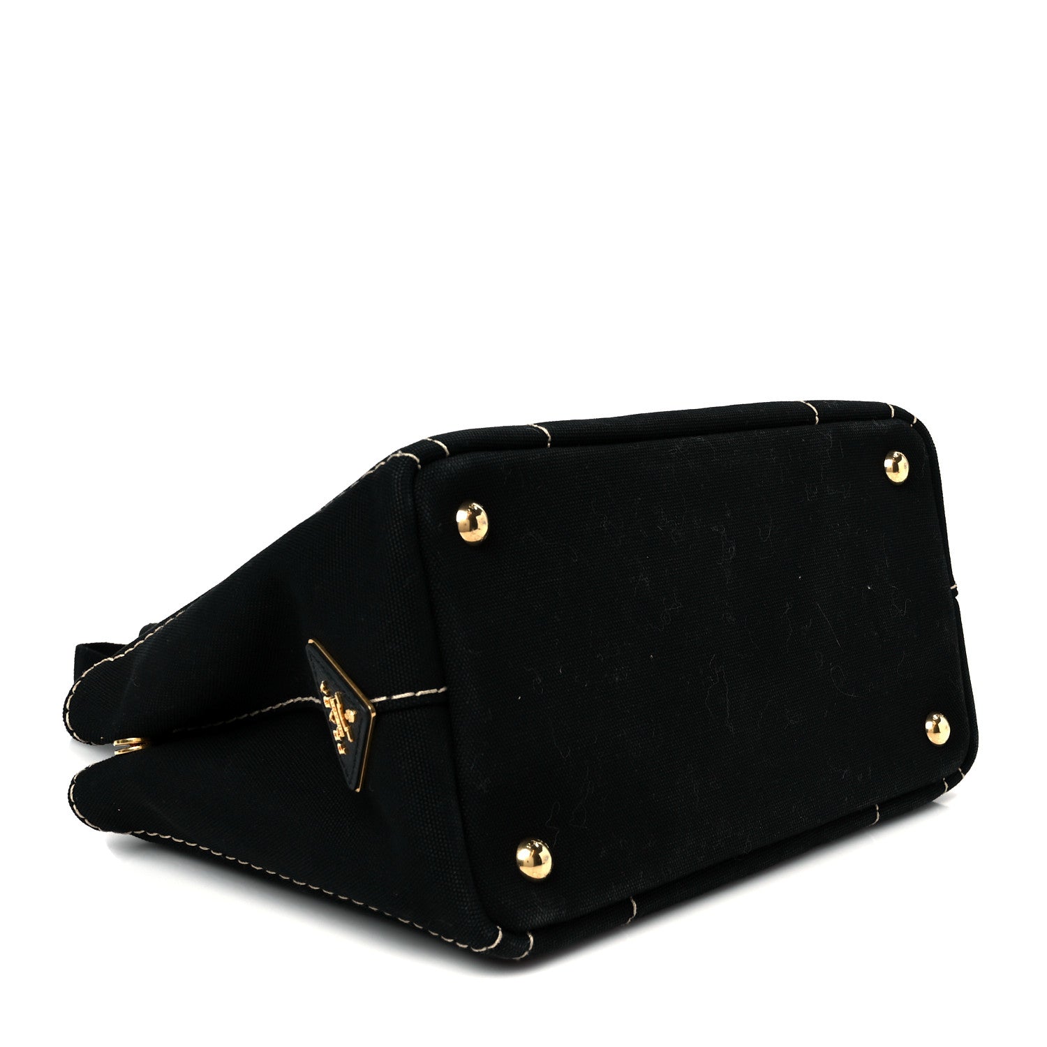 Prada Canapa Small Logo Tote Black Talco 5 of 13