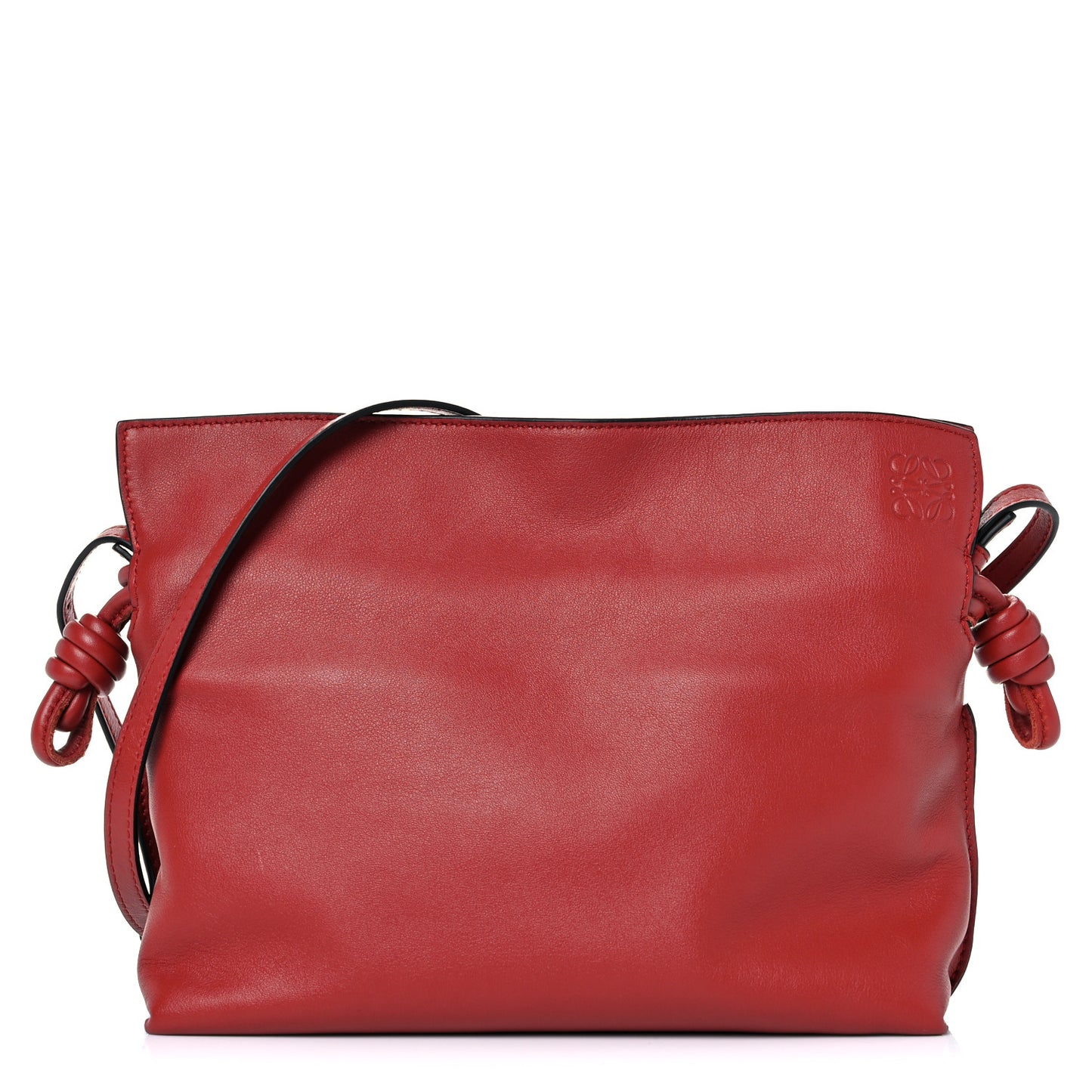 Calfskin Mini Flamenco Knot Clutch Red