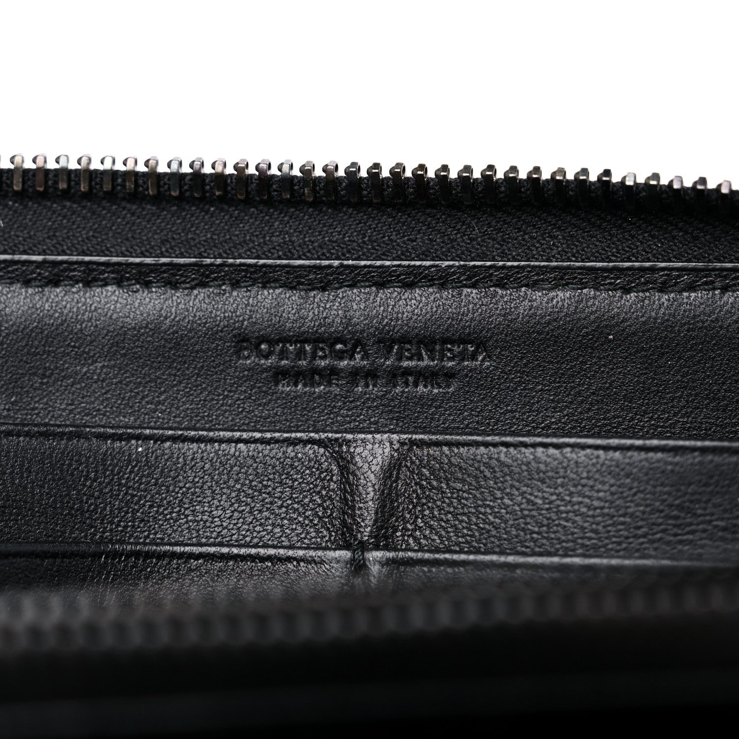 Bottega Veneta Nappa Intrecciato Zip Around Wallet Black 7 of 19