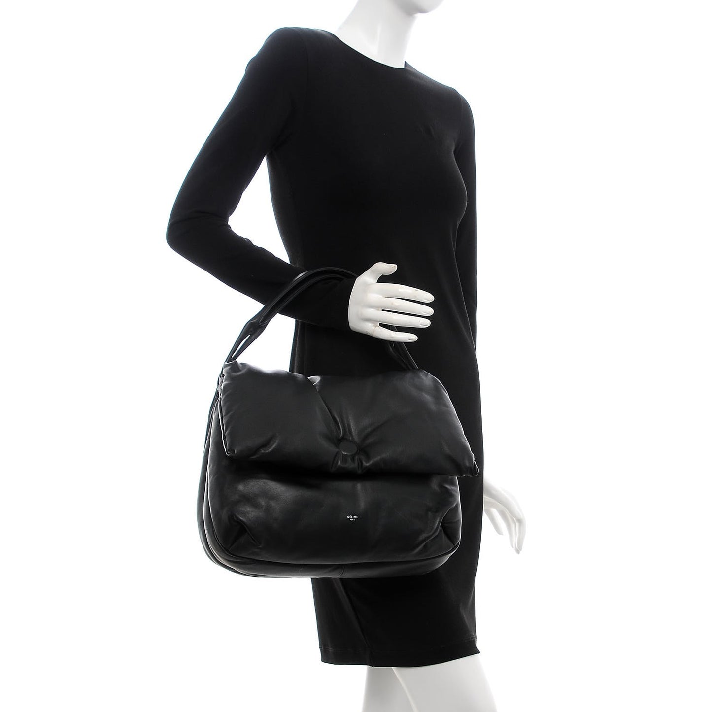 Smooth Lambskin Medium Pillow Flap Black