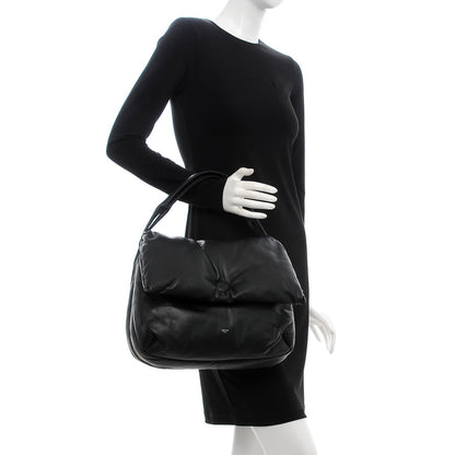 Celine Smooth Lambskin Medium Pillow Flap Black 2 of 7