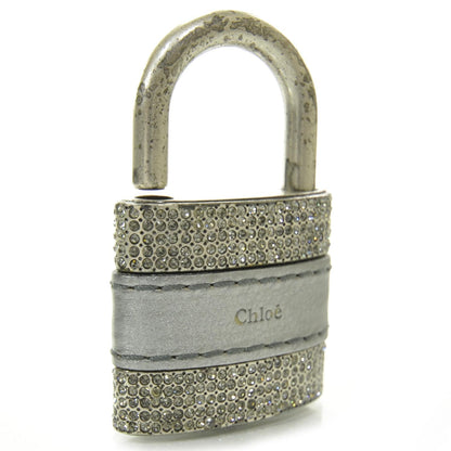 Chloe Leather Crystal Paddington Satchel Metallic Silver 12 of 12