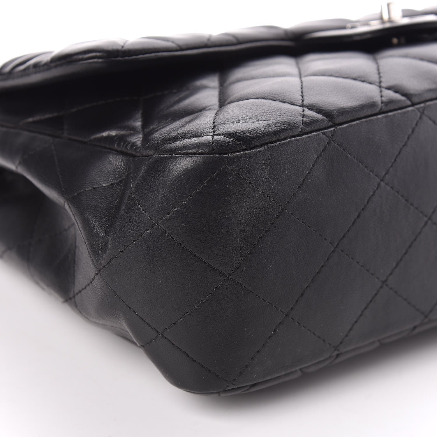Chanel Lambskin Quilted Jumbo Single Flap Black 5 of 11