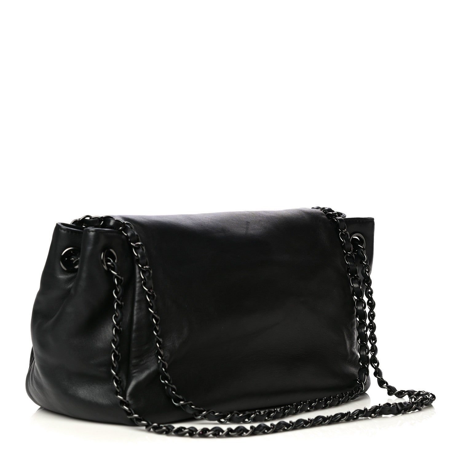 Chanel Lambskin Studded Accordion CC Flap Black 2 of 21