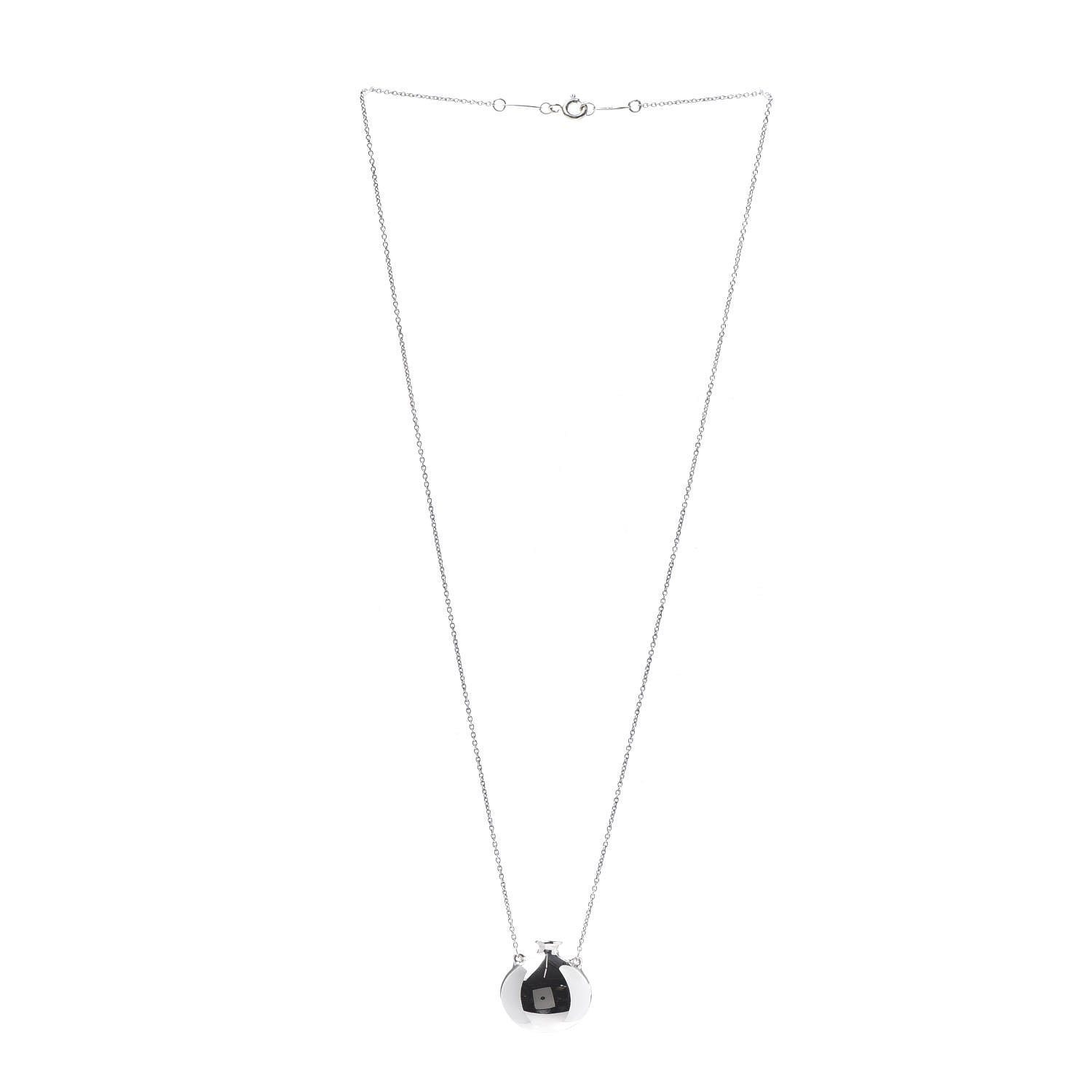 Tiffany Sterling Silver Elsa Peretti Bottle Pendant Necklace 3 of 7