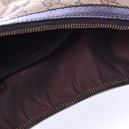 Gucci Monogram Medium Half Moon Hobo Dark Brown 8 of 15