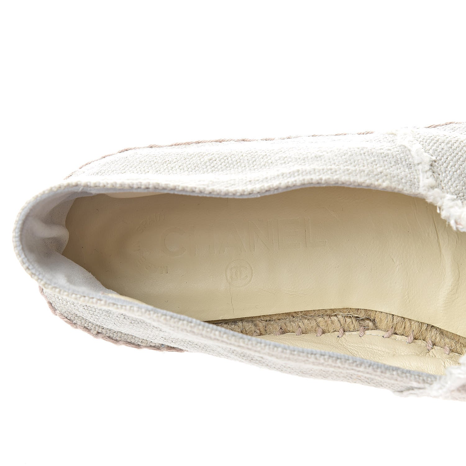 Chanel Linen CC Espadrilles 41 Beige Black 9 of 11