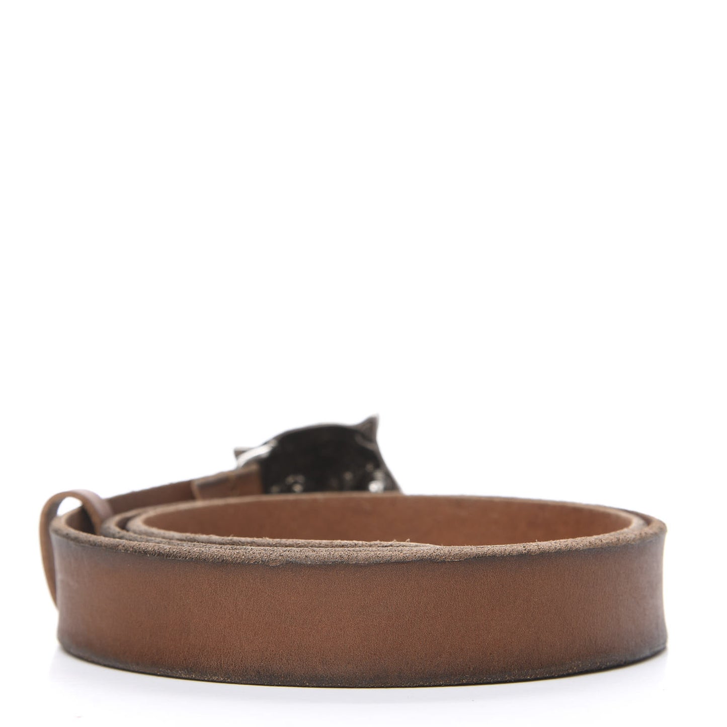 Cuoio Toscano Nickel Feline Buckle Belt 90 36 Cuir