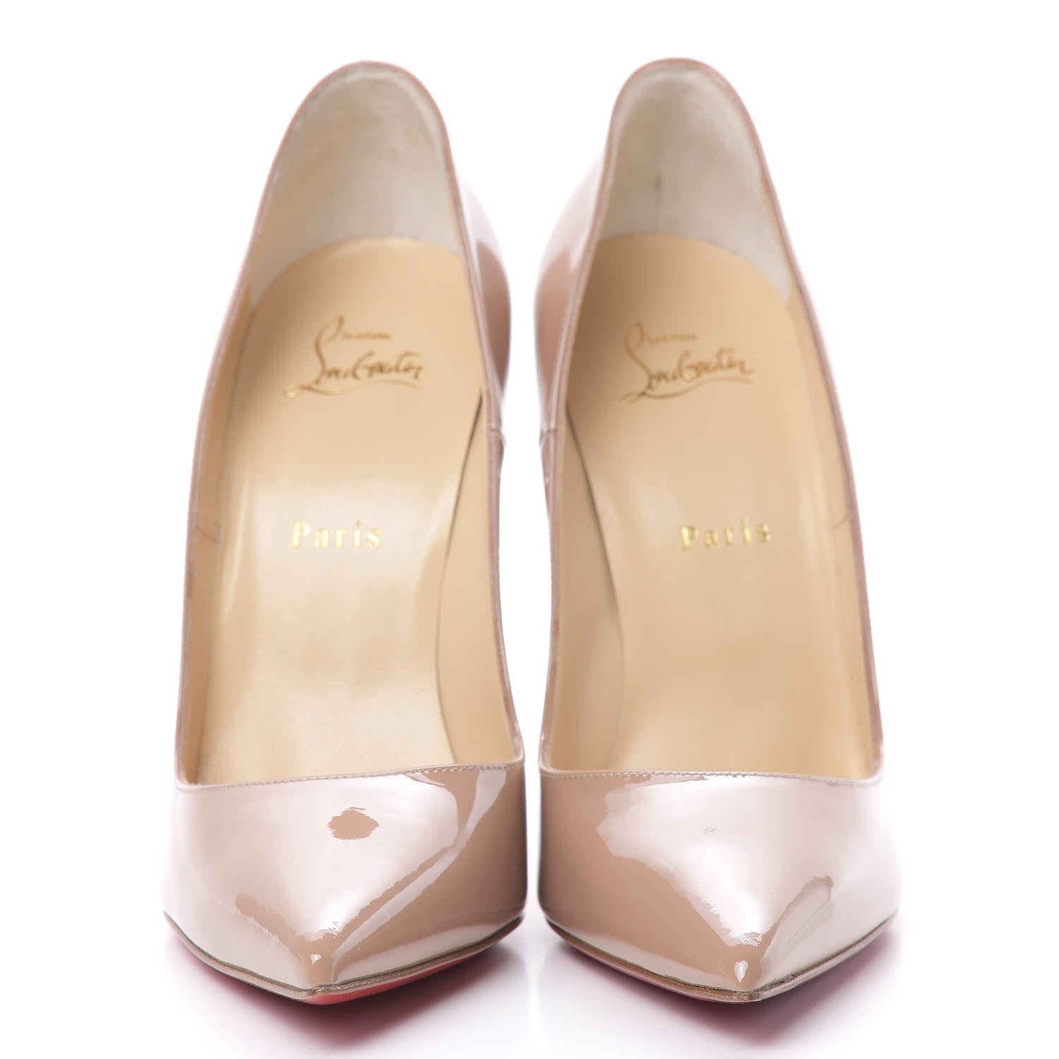 Christian Louboutin Patent So Kate 120 Pumps 40.5 Nude 2 of 8