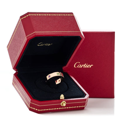 Cartier 18K Pink Gold Sapphire Garnet Amethyst 5.5mm LOVE Ring 55 7.25 8 of 8