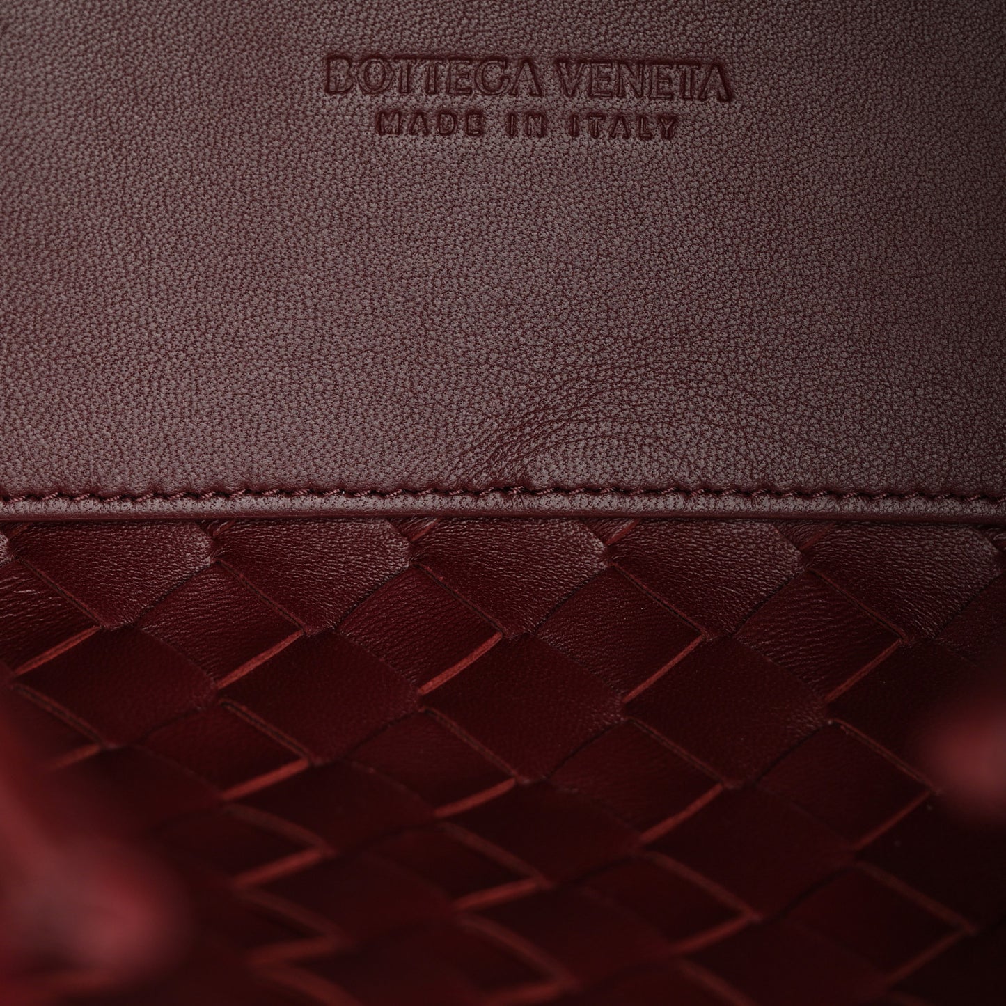 Nappa Intrecciato Small Andiamo Shoulder Bag Barolo